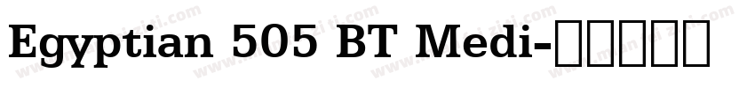 Egyptian 505 BT Medi字体转换